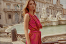 Trevi Dress Print Fucsia