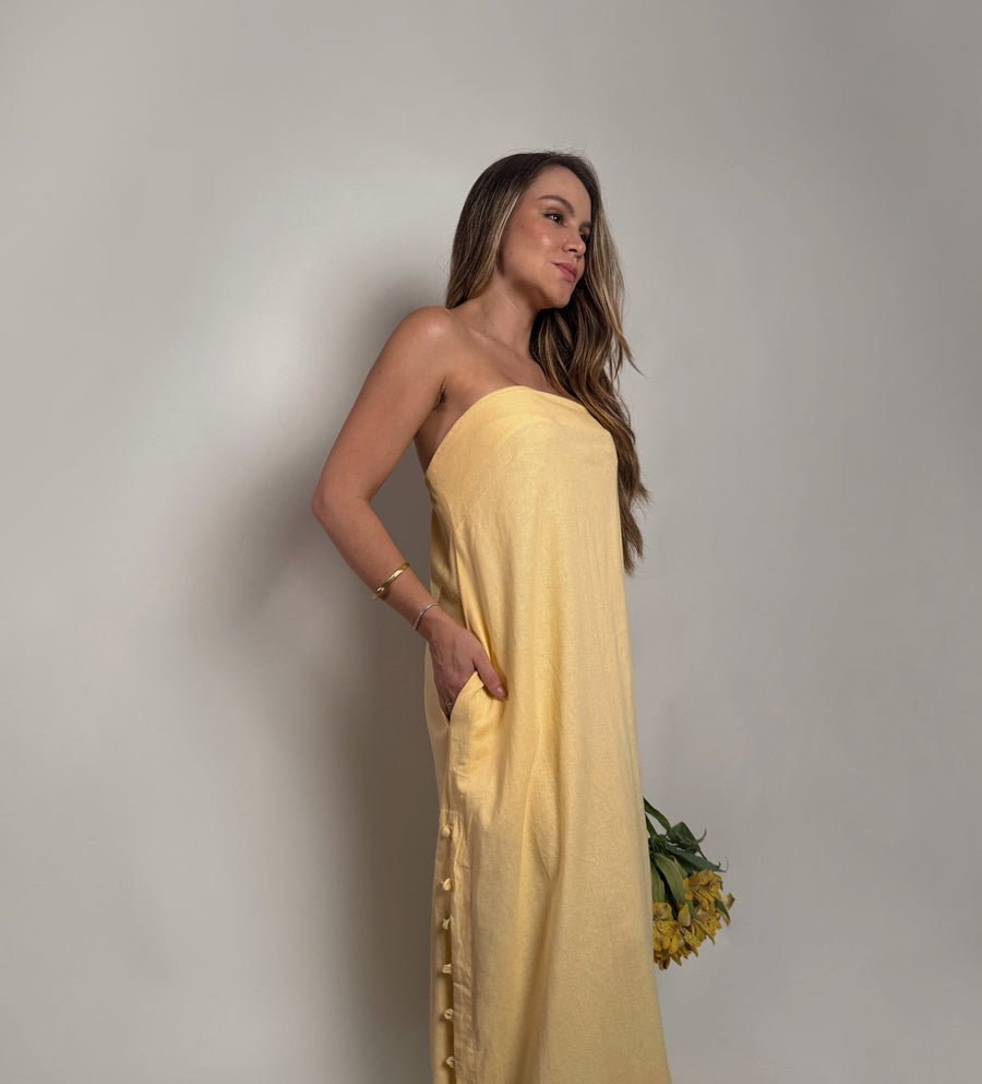 Bari Dress Butter Yellow