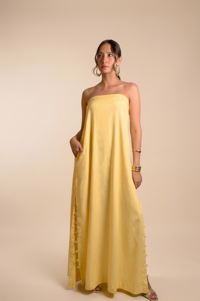 Bari Dress Butter Yellow