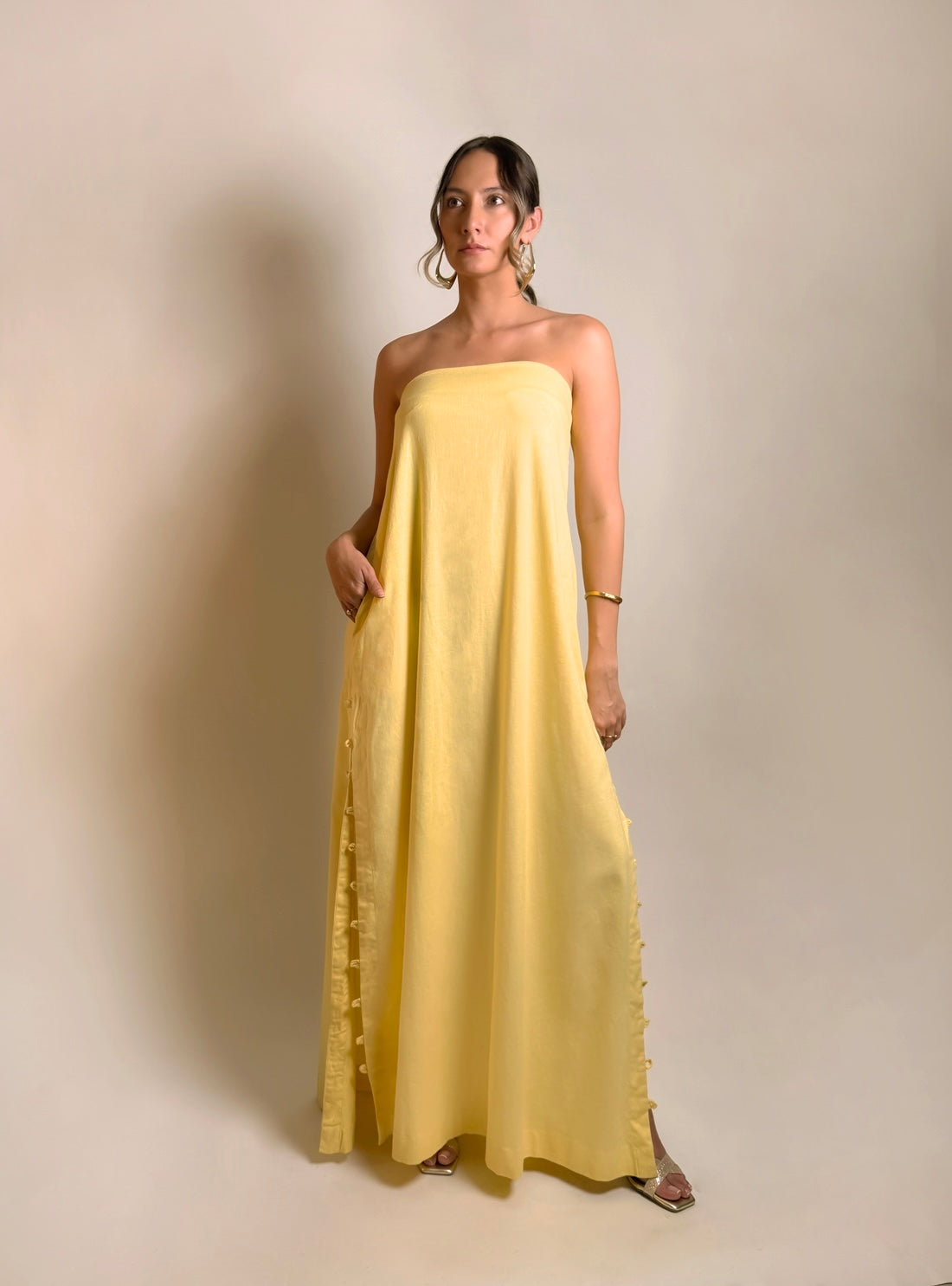 Bari Dress Butter Yellow
