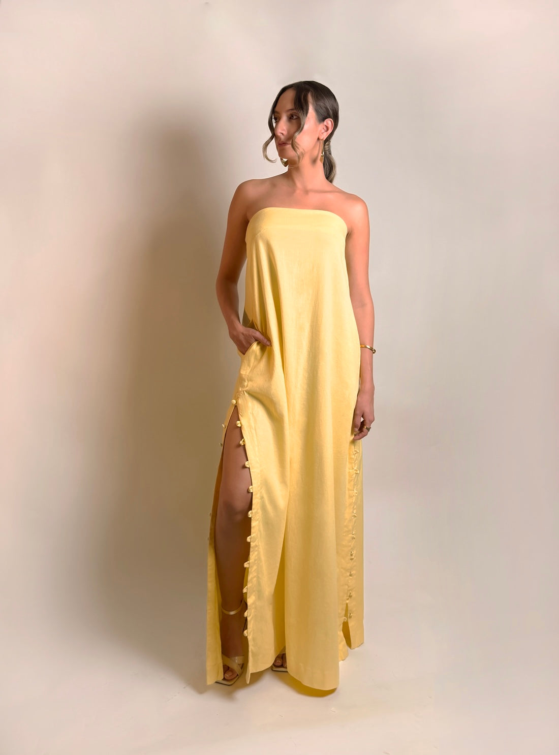 Bari Dress Butter Yellow